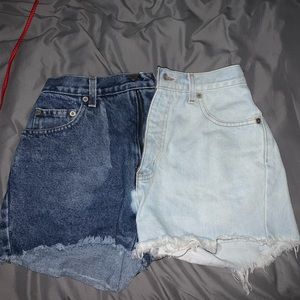 bleached jean shorts